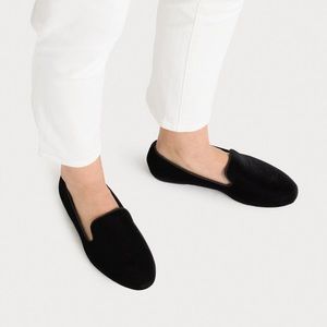 The Starling- Black Velvet Loafer, 8